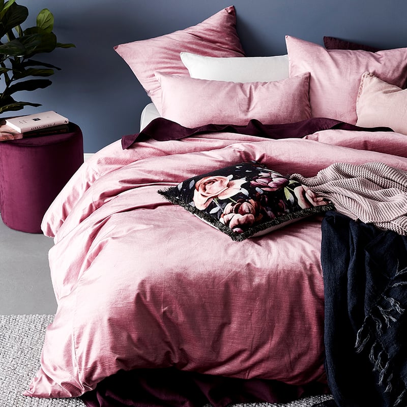 Luxe Velvet Dusty Rose Quilt Cover Separates