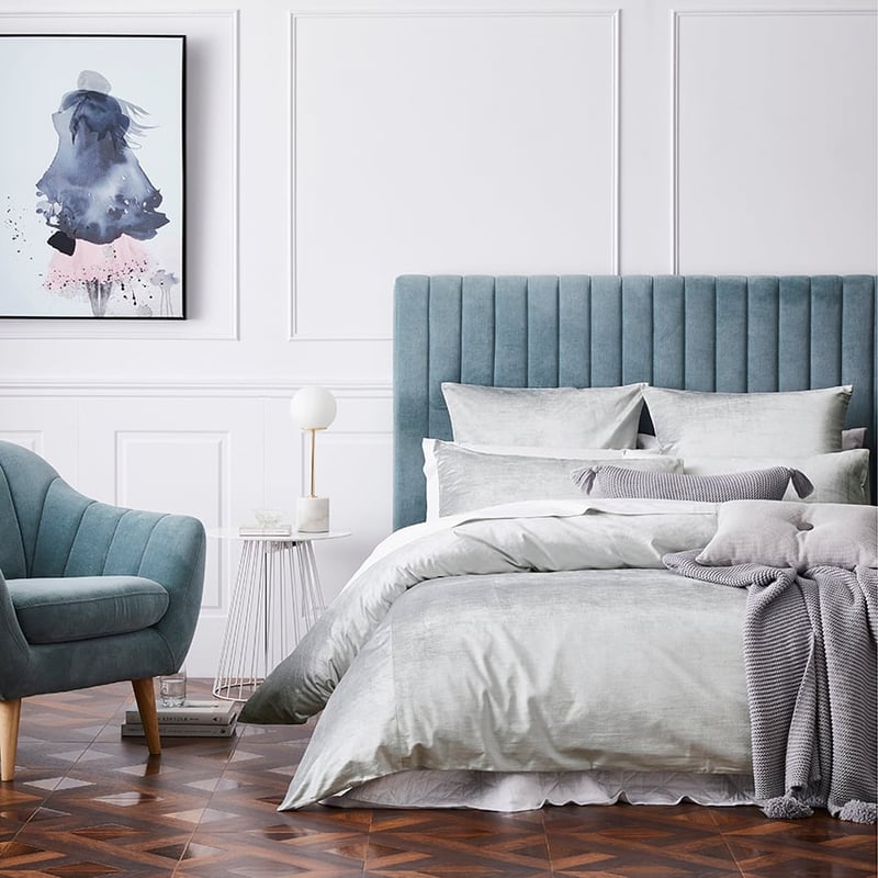 Luxe Velvet Silver Quilt Cover Separates