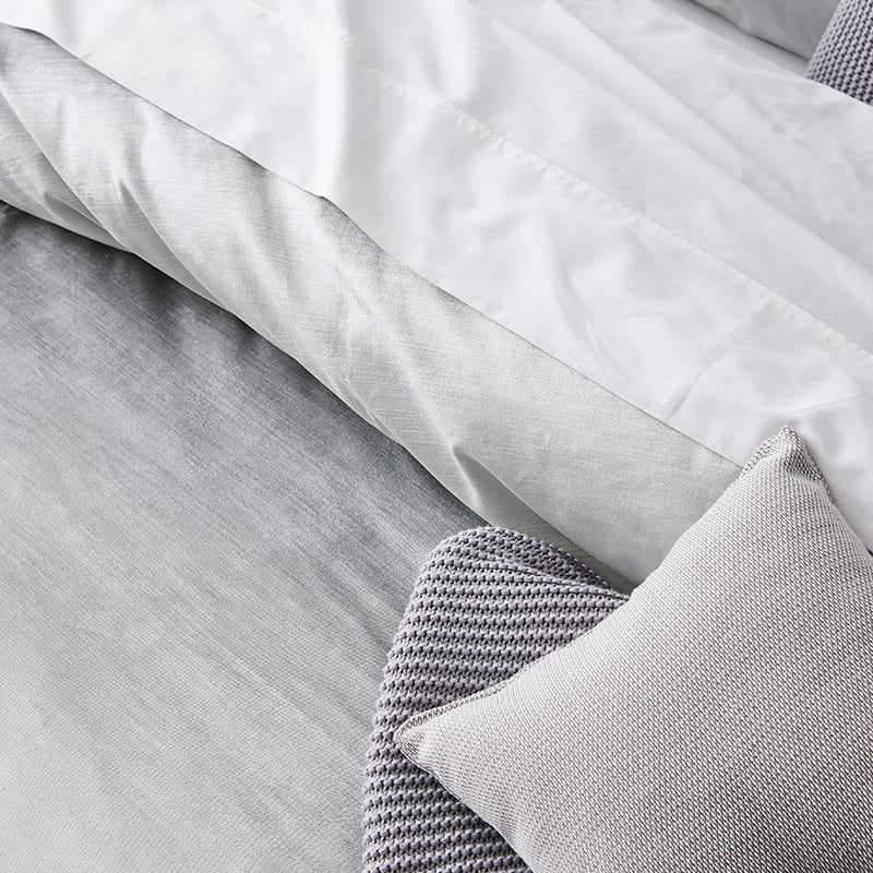 Luxe Velvet Silver Quilt Cover Separates
