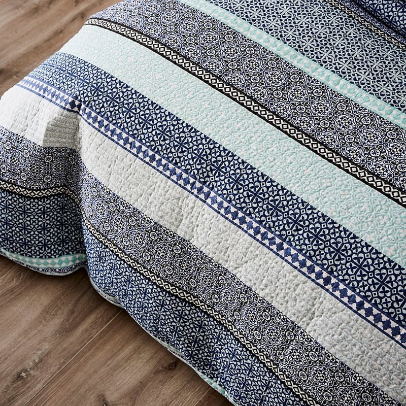 Kennedy Blue Quilted Quilt Cover Separates