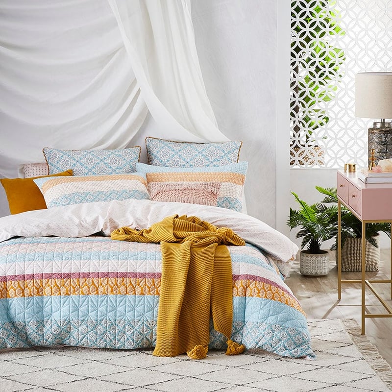 Jewel Blue Quilted Quilt Cover Separates