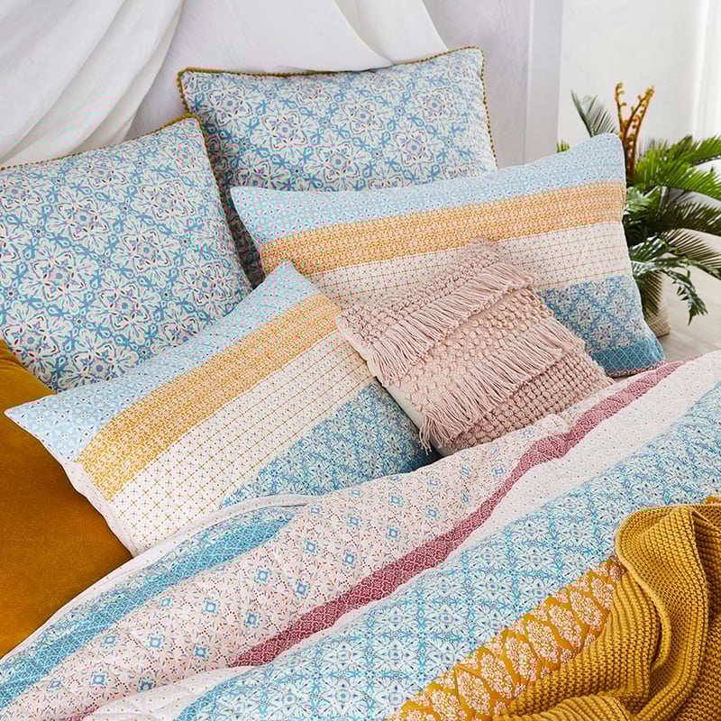Jewel Blue Quilted Quilt Cover Separates