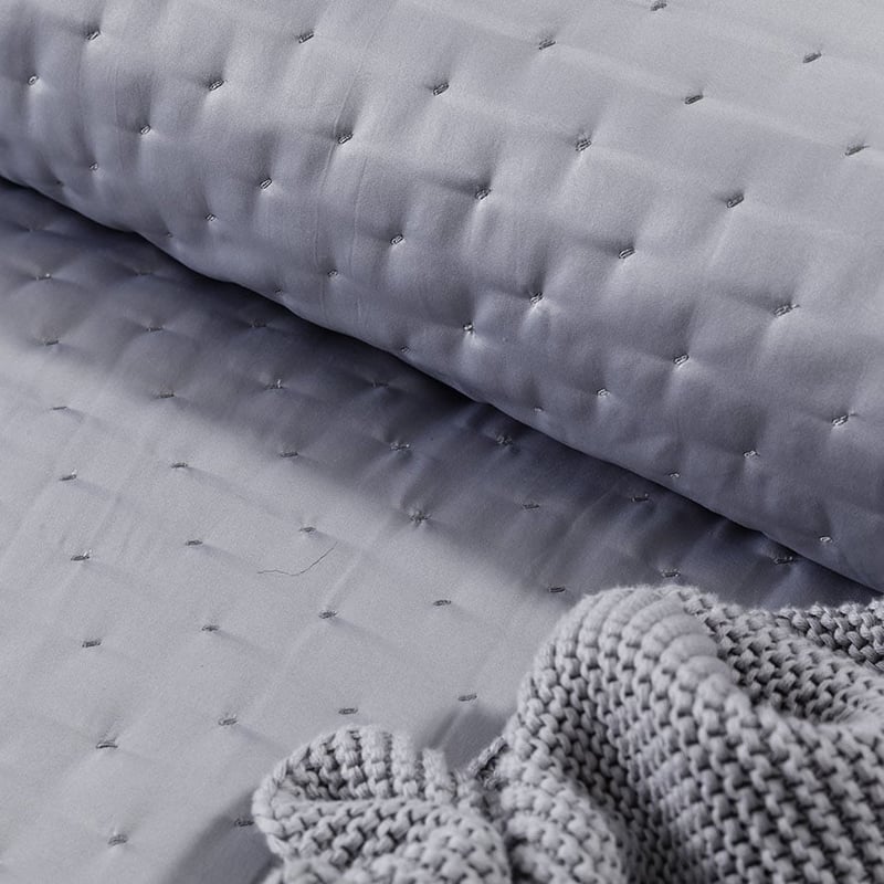 Waldorf Satin Antique Mist Coverlet Separates