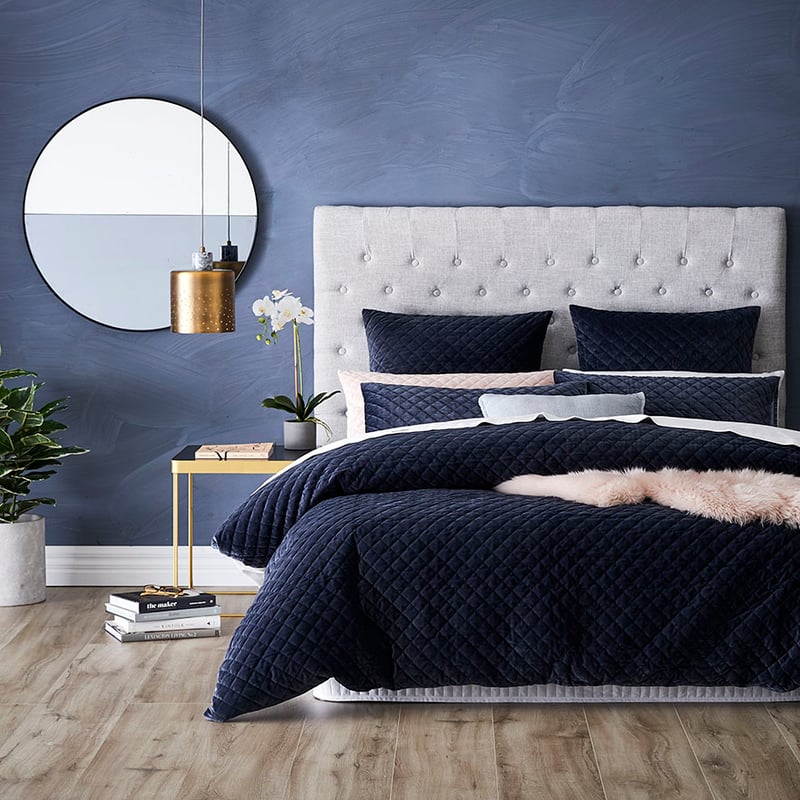 Blake Velvet Peacock Quilted Quilt Cover Separates