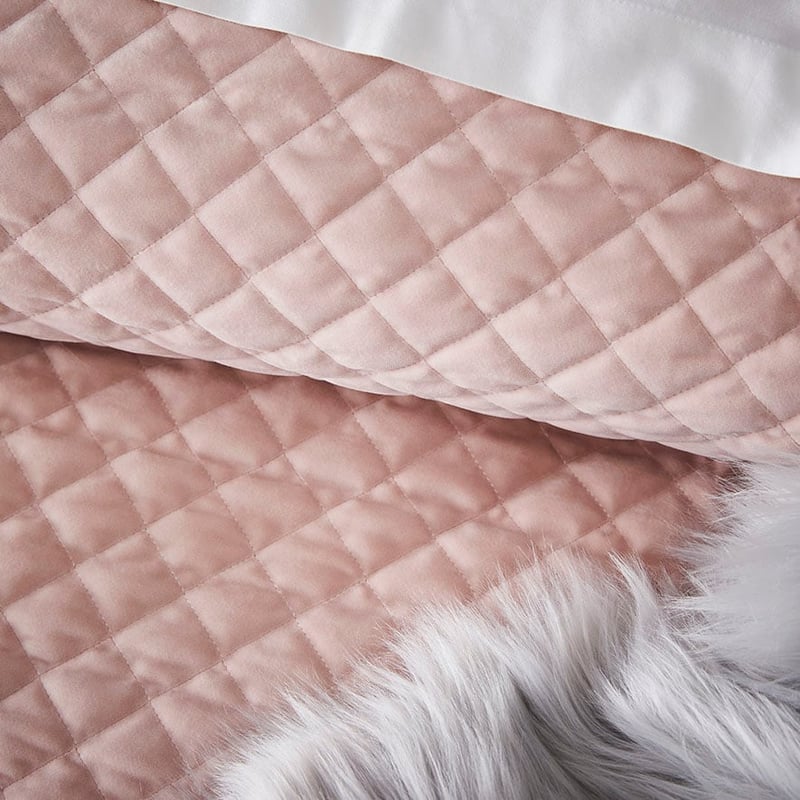 Blake Velvet Pink Quilted Quilt Cover Separates