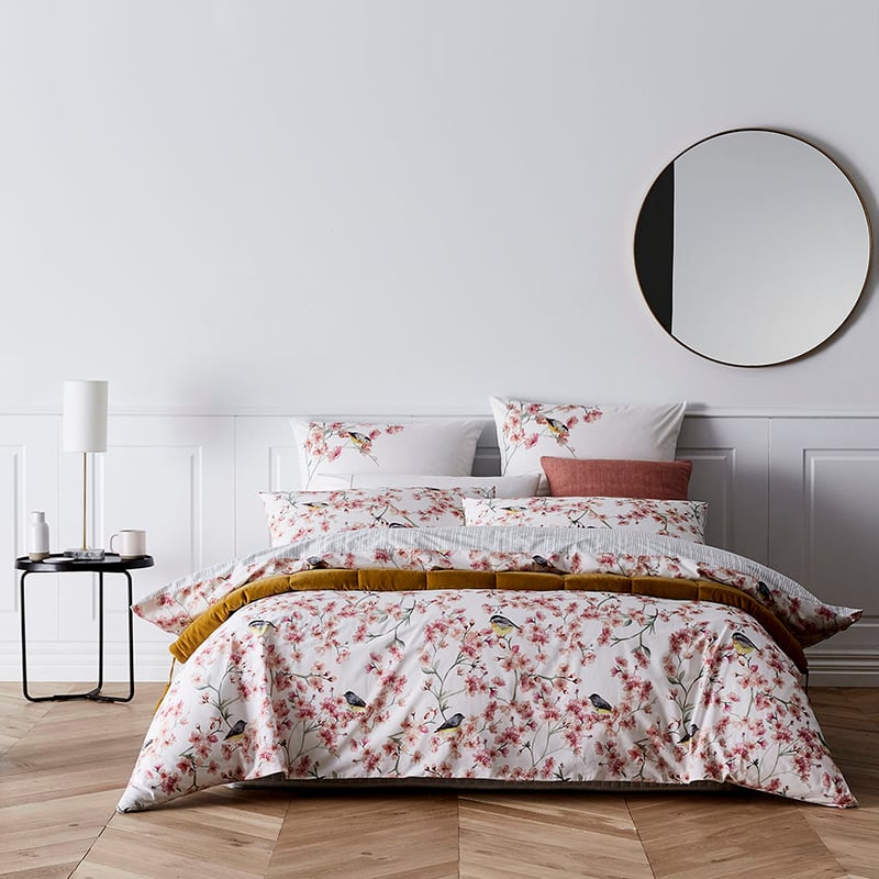 Winter Blossom Pink Quilt Cover Set + Separates