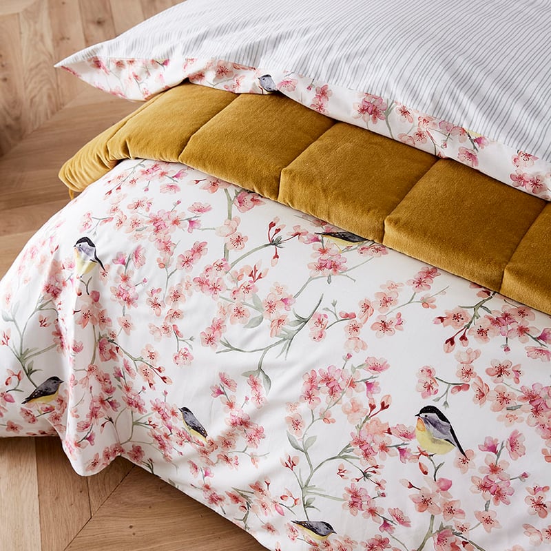 Winter Blossom Pink Quilt Cover Set + Separates