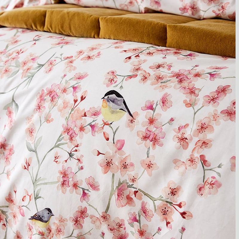 Winter Blossom Pink Quilt Cover Set + Separates