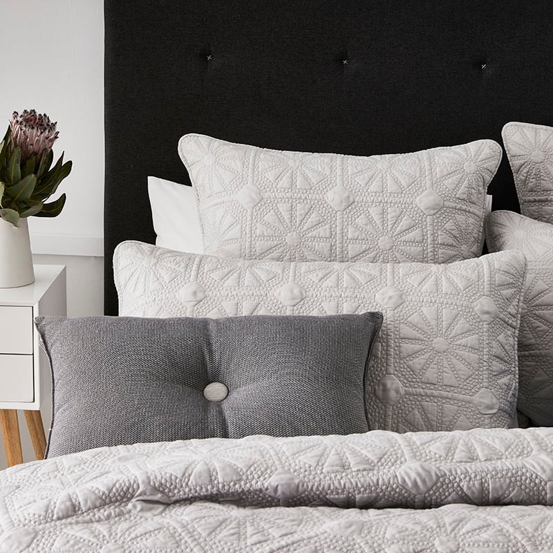 Meadow Silver Quilted Quilt Cover Separates