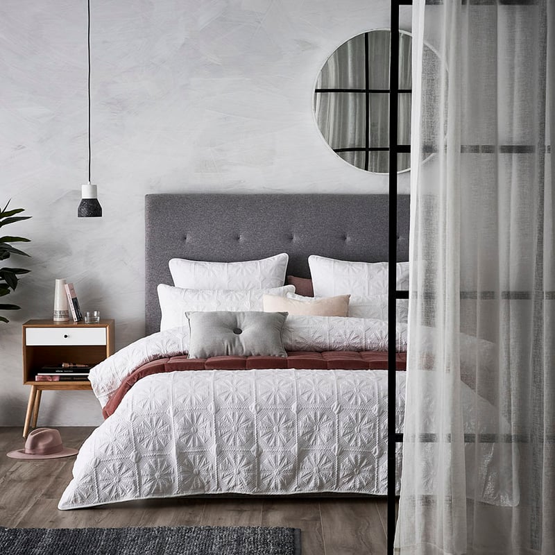 Meadow White Quilted Quilt Cover Separates