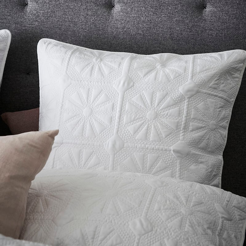 Meadow White Quilted Quilt Cover Separates