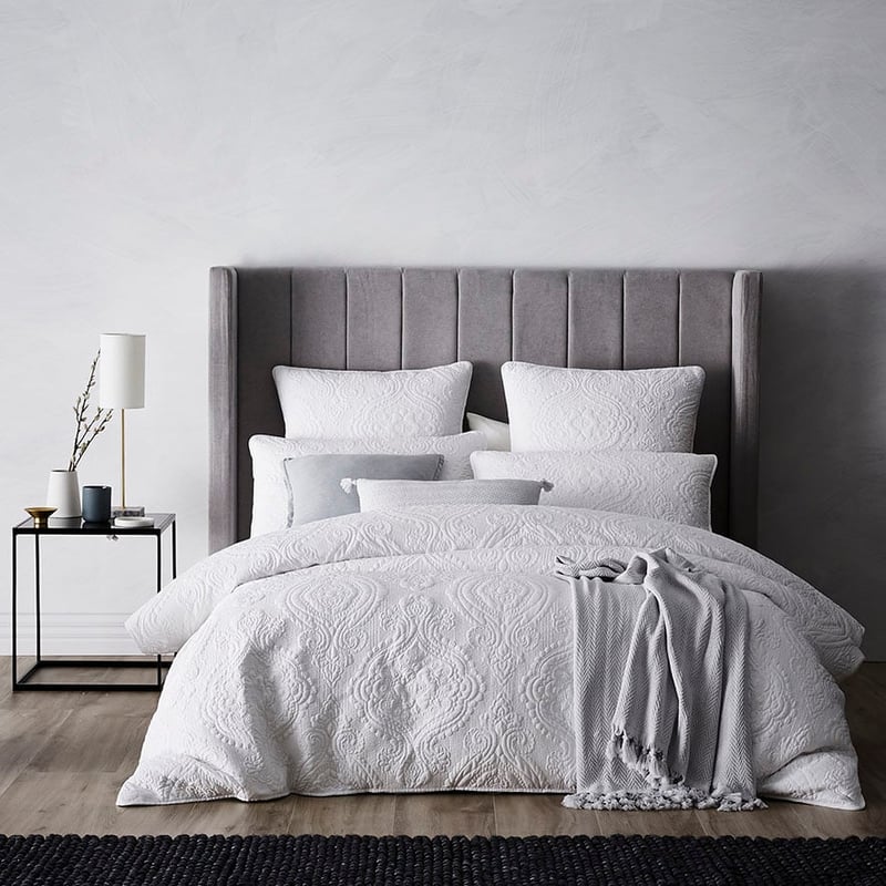 Abigail White Quilted Quilt Cover Separates
