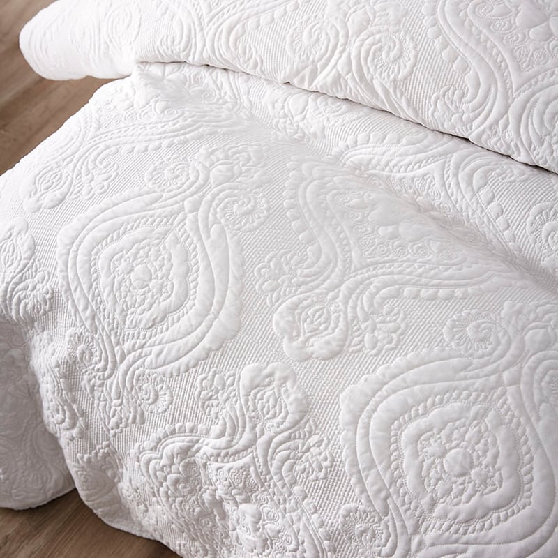 Abigail White Quilted Quilt Cover Separates