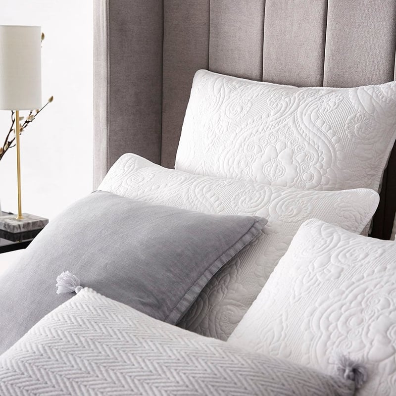 Abigail White Quilted Quilt Cover Separates