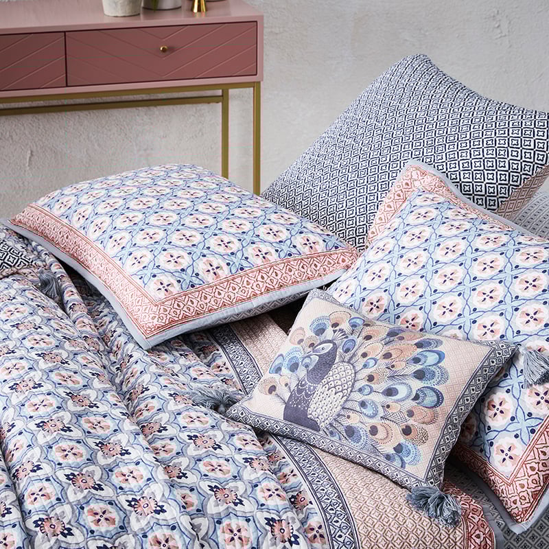 Kashmir Peach Quilted Quilt Cover Separates