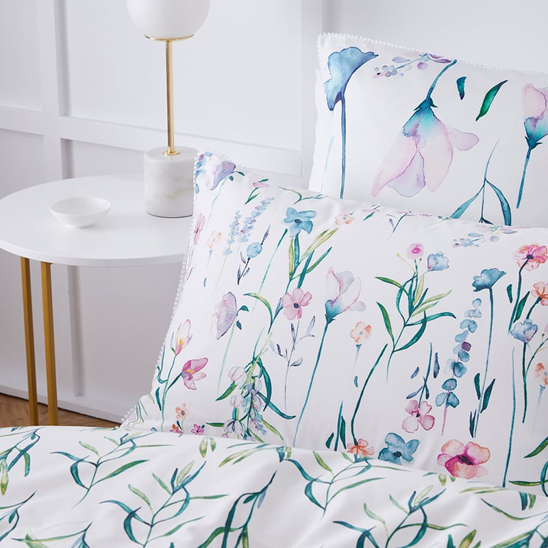 Wild Flower White Quilt Cover Set + Separates