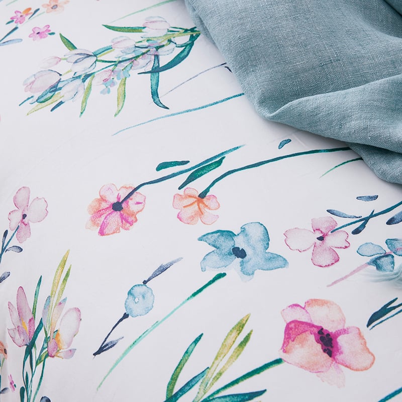 Wild Flower White Quilt Cover Set + Separates
