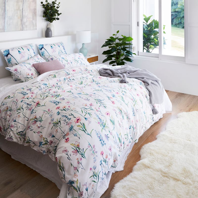 Wild Flower White Quilt Cover Set + Separates