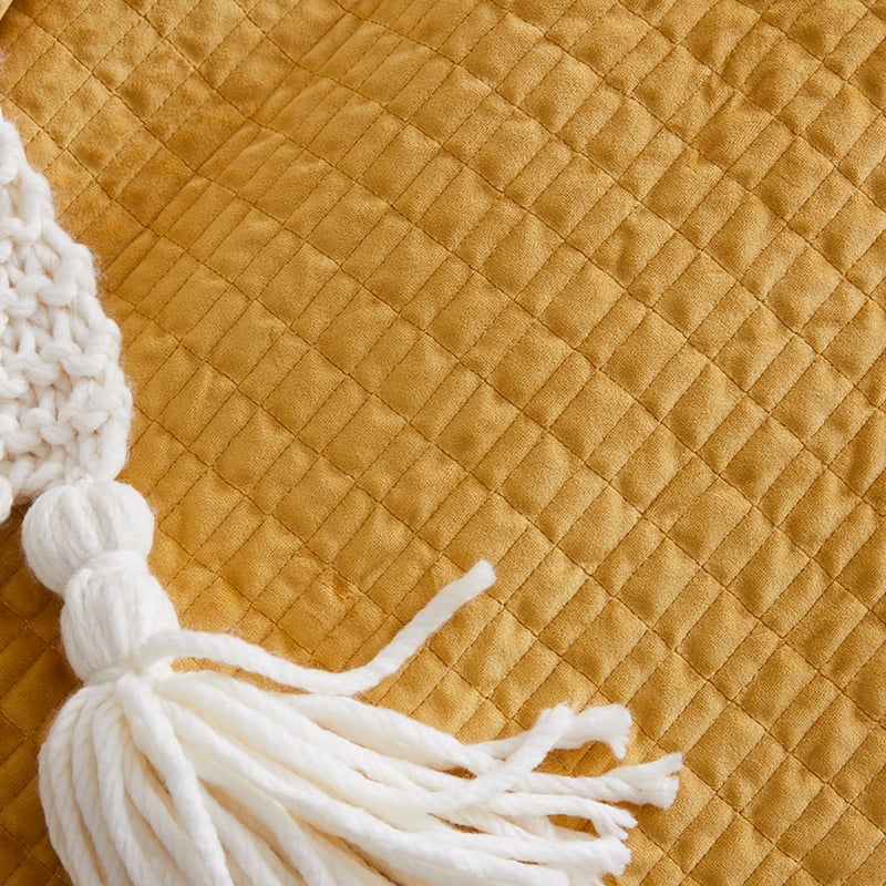 Luna Velvet Mustard Quilted Quilt Cover Separates