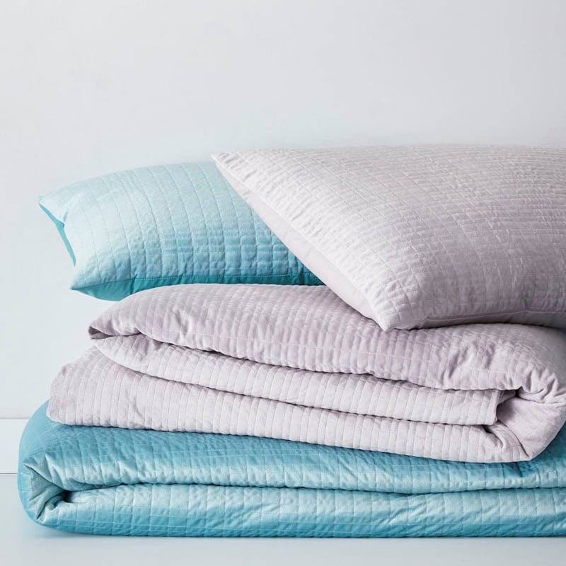 Luna Velvet Teal Quilted Quilt Cover Separates