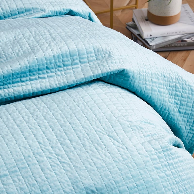 Luna Velvet Teal Quilted Quilt Cover Separates