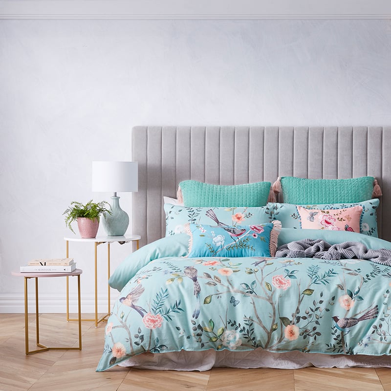 Chinoiserie Duck Egg Quilt Cover Set + Separates