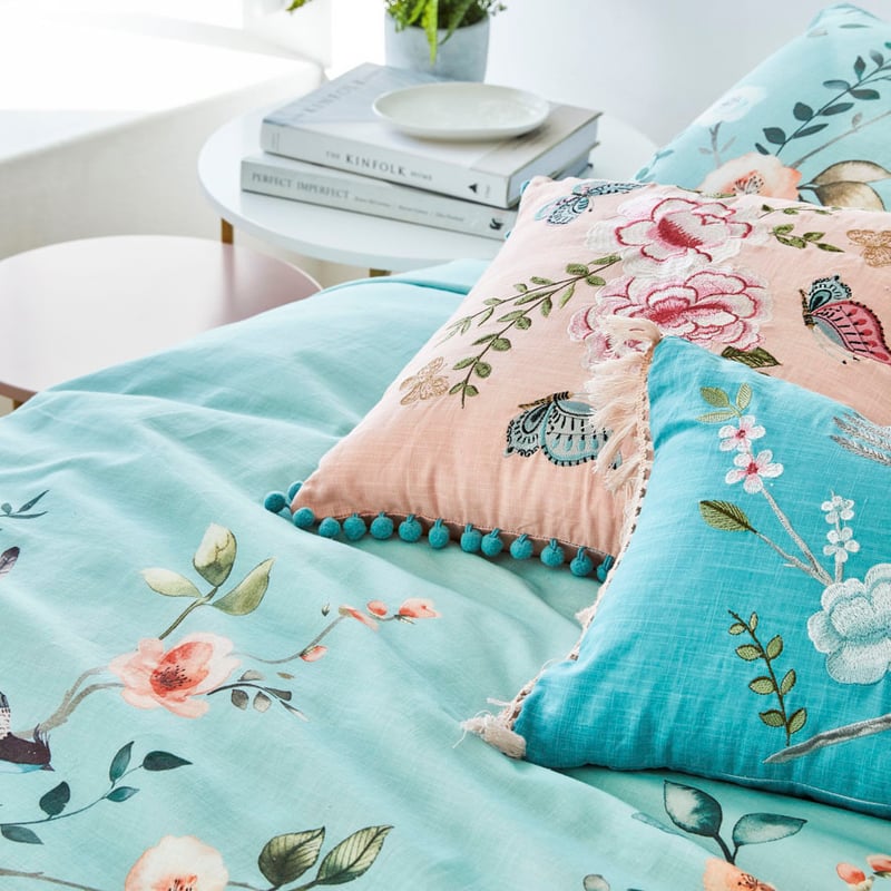 Chinoiserie Duck Egg Quilt Cover Set + Separates