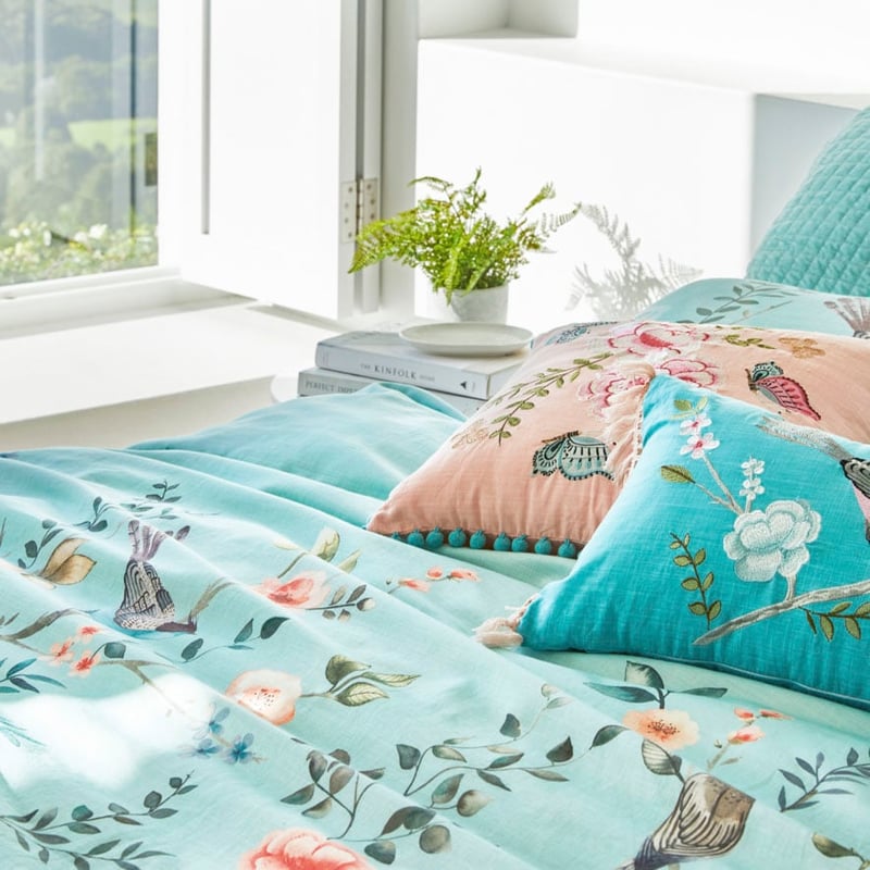 Chinoiserie Duck Egg Quilt Cover Set + Separates