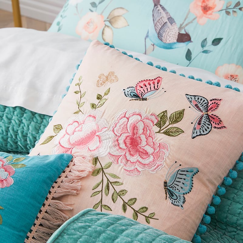 Chinoiserie Duck Egg Coverlet Separates