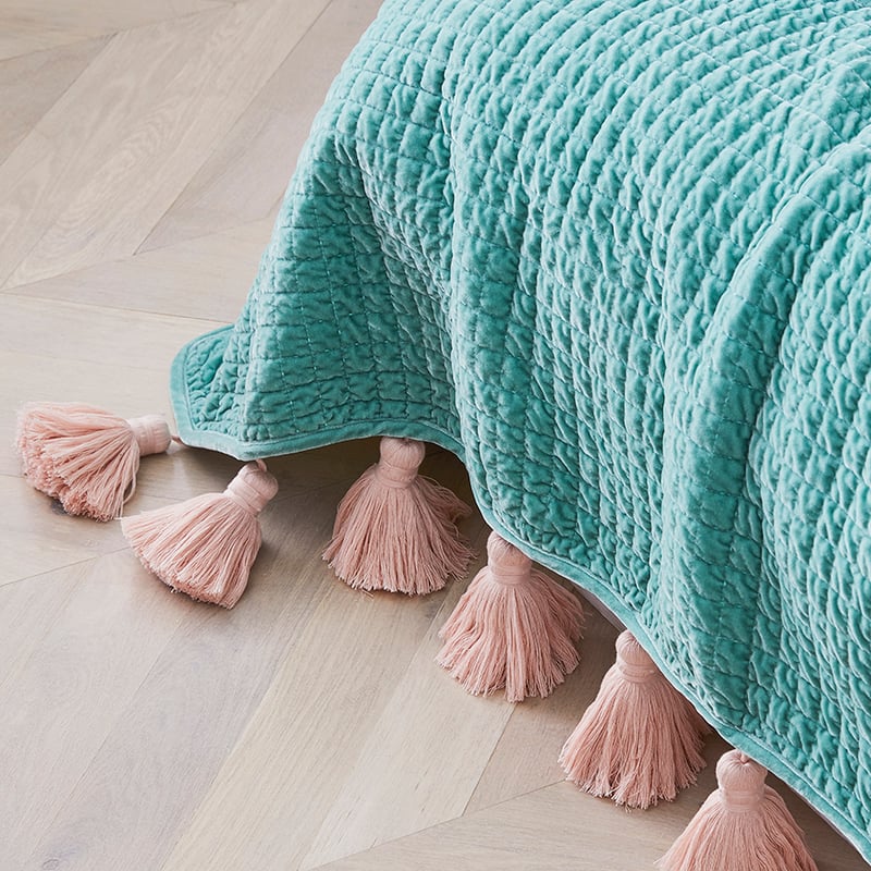 Chinoiserie Duck Egg Coverlet Separates