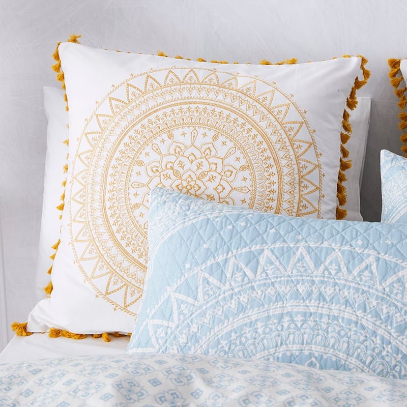 Mandala Blue Quilted Quilt Cover Separates