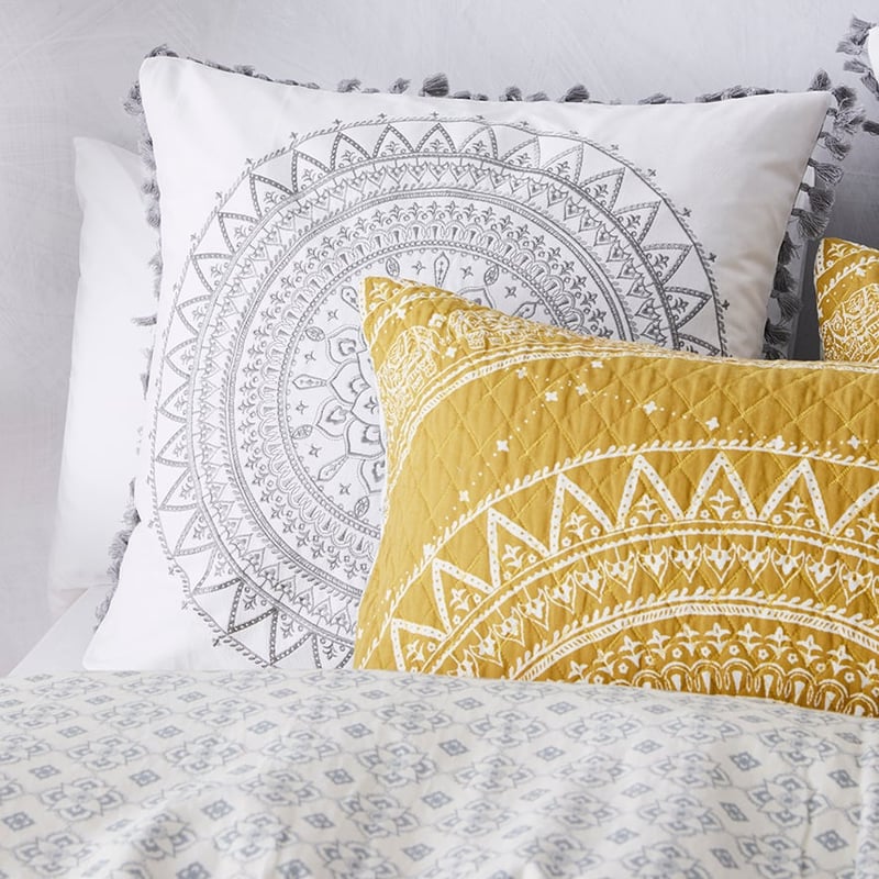 Mandala Mustard Quilted Quilt Cover Separates