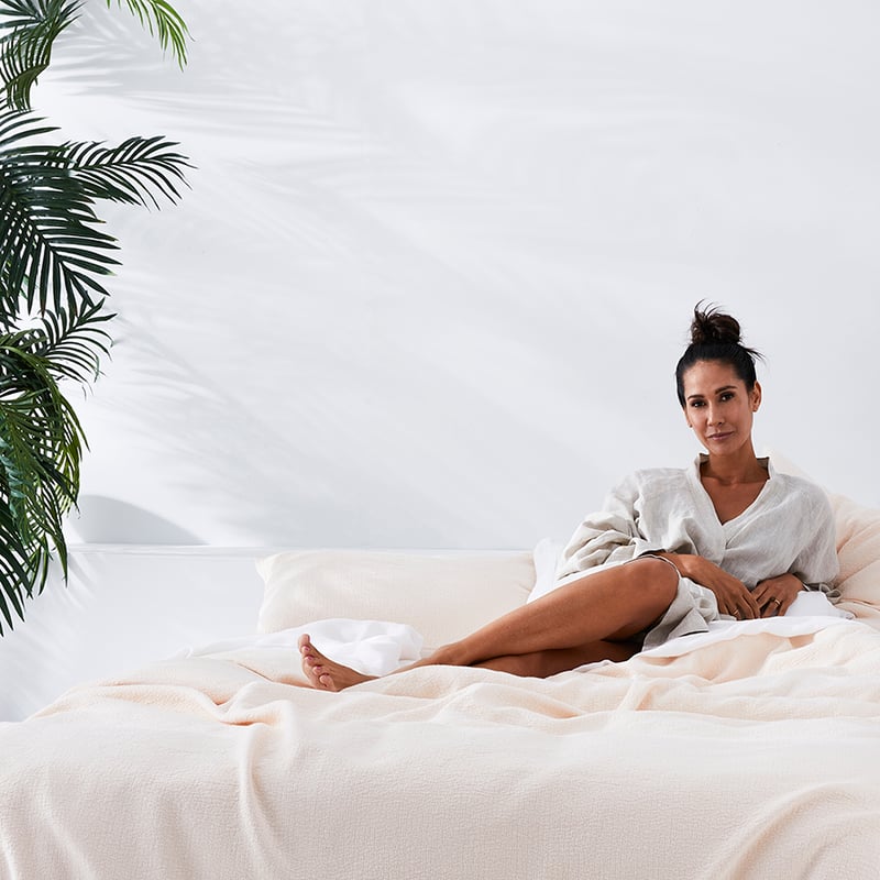 Lindy Klim Sayan Quilt Cover Pink Champagne 