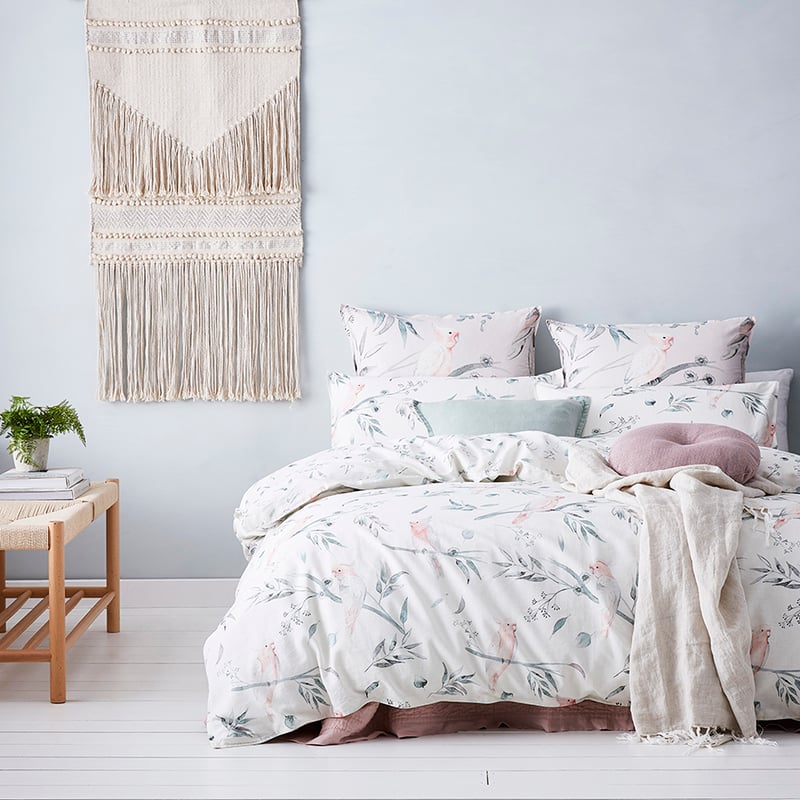 Cockatoo White Quilt Cover Set + Separates