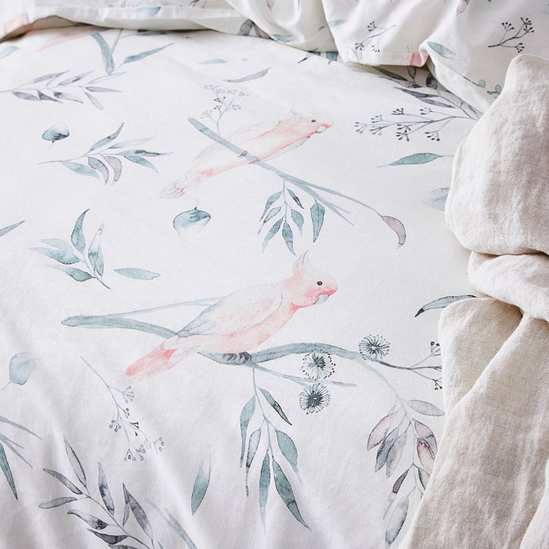 Cockatoo White Quilt Cover Set + Separates