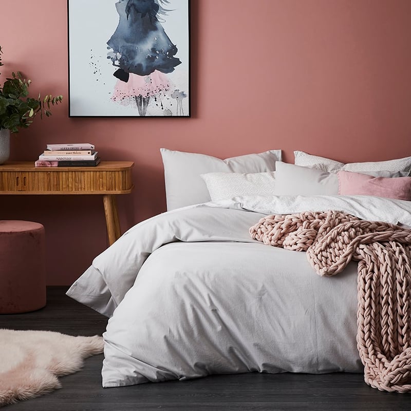 Florence Flannelette Silver Quilt Cover Set