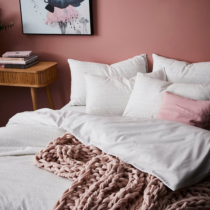 Florence Flannelette Silver Quilt Cover Set