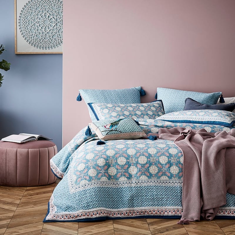 Sienna Teal Quilted Quilt Cover Separates