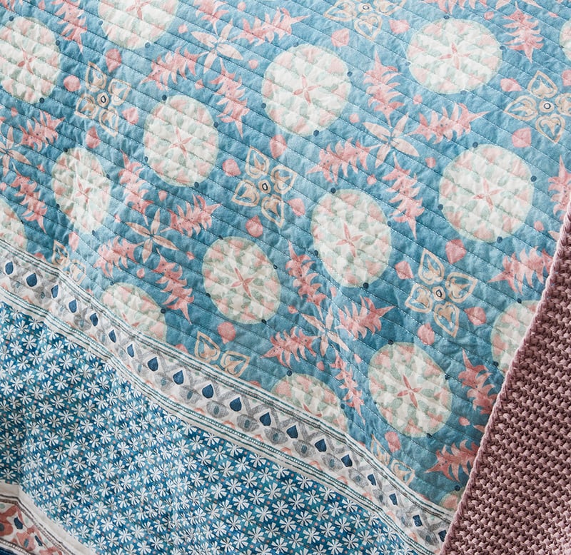 Sienna Teal Quilted Quilt Cover Separates