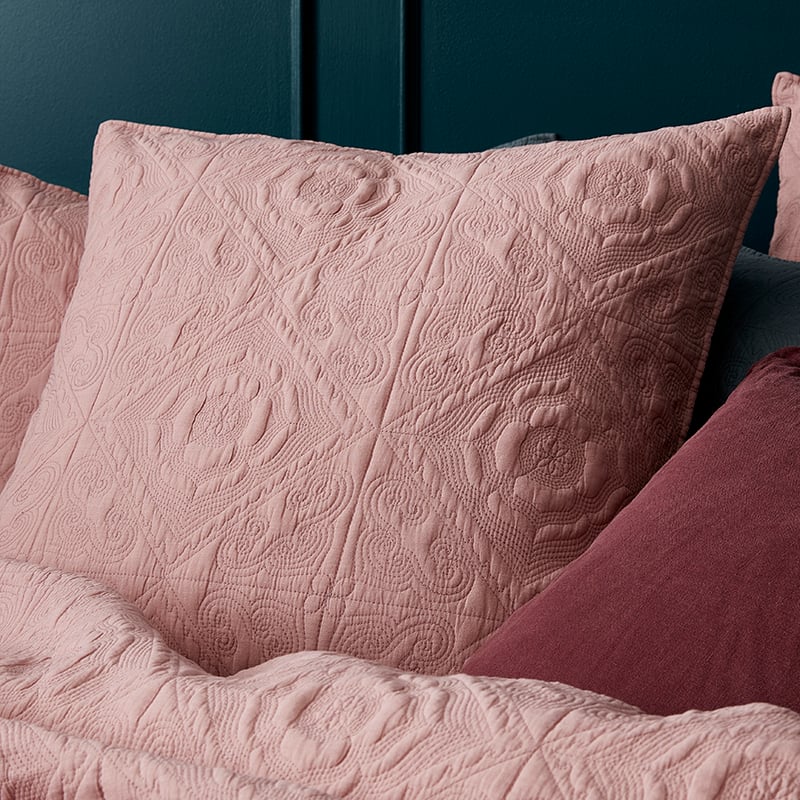 Malta Blush Quilted Quilt Cover Separates