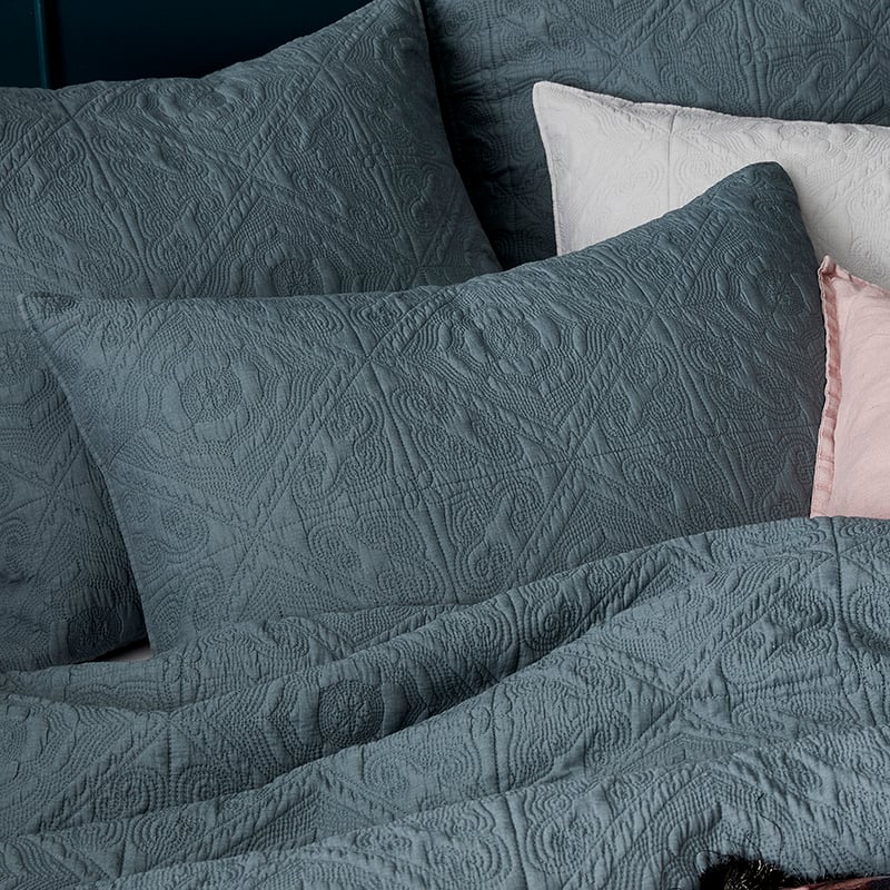 Malta Sage Quilted Quilt Cover Separates