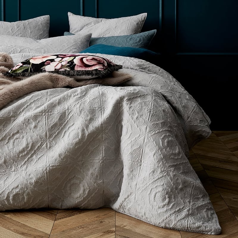 Malta Silver Quilted Quilt Cover Separates