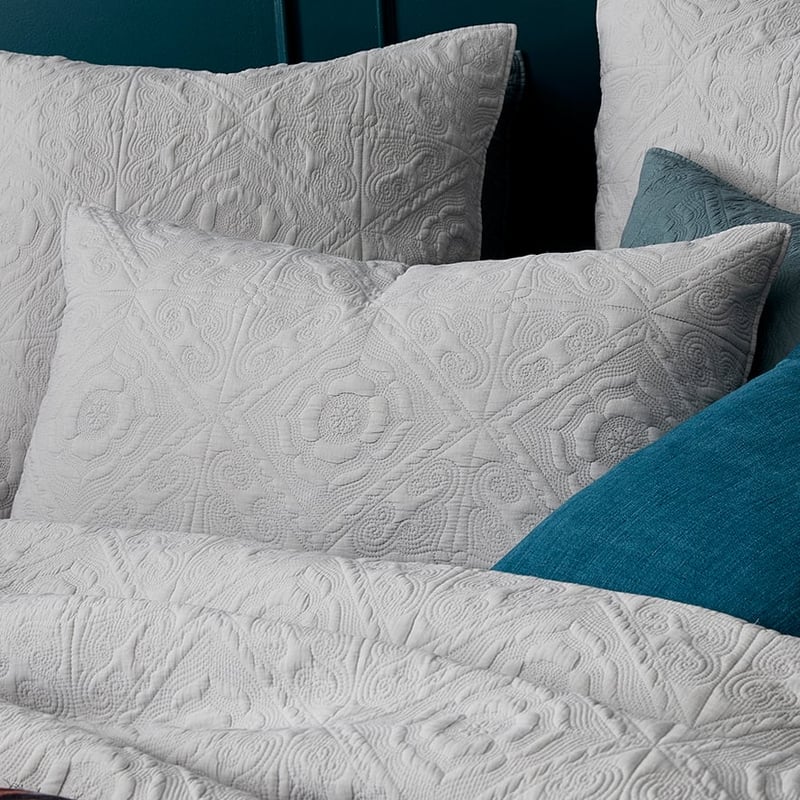 Malta Silver Quilted Quilt Cover Separates