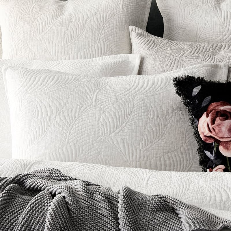 Silver Fern White Quilt Cover Separates