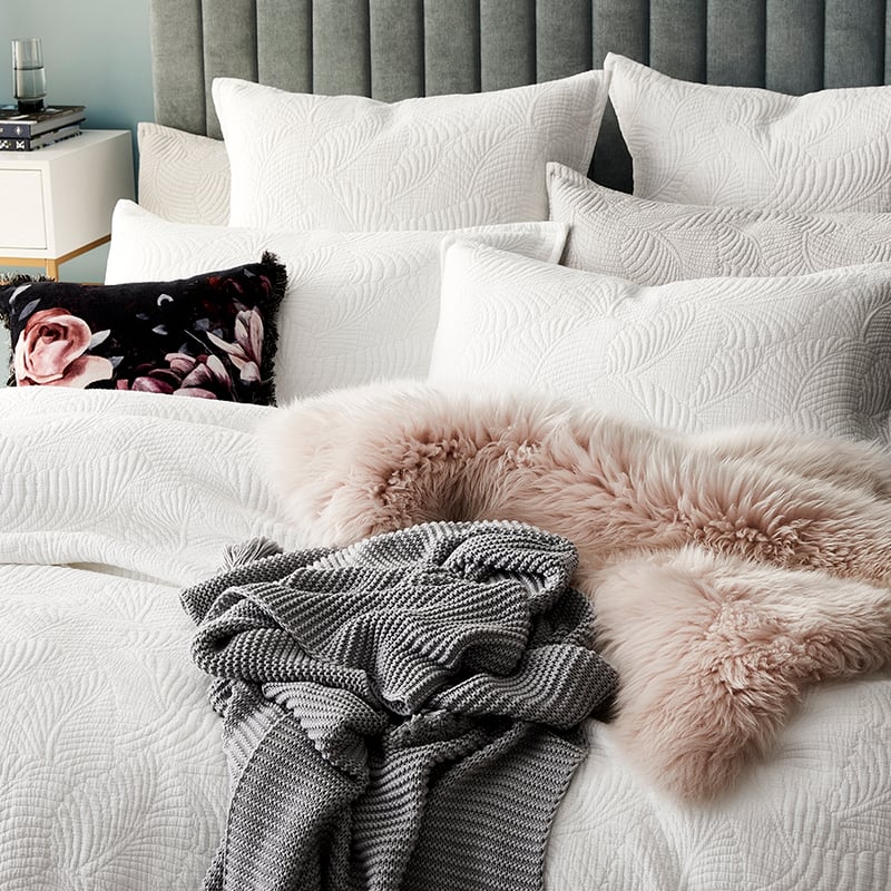 Silver Fern White Quilt Cover Separates