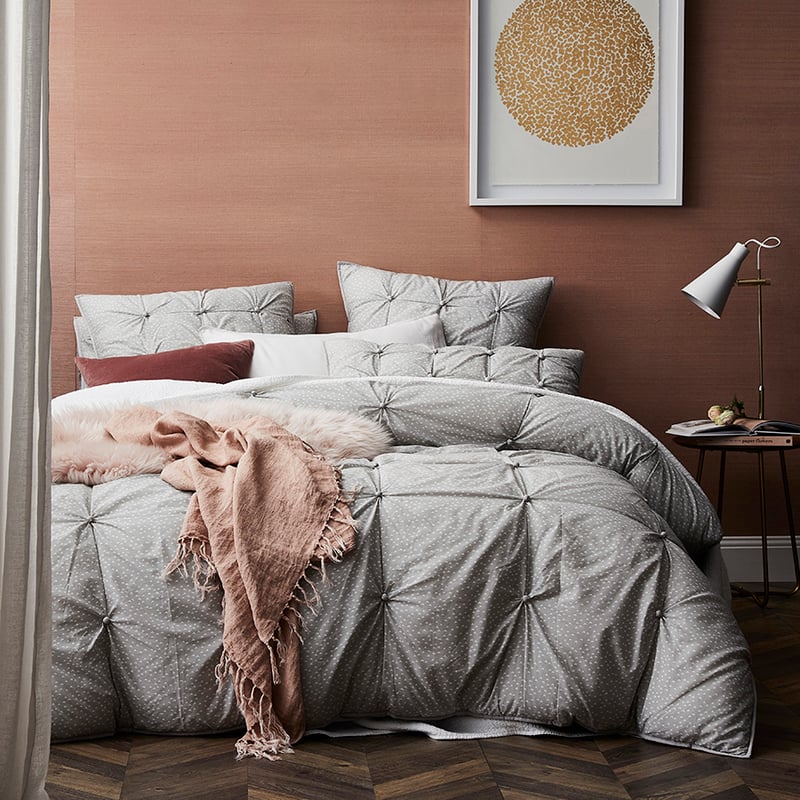 Dahli Grey Quilted Quilt Cover Separates