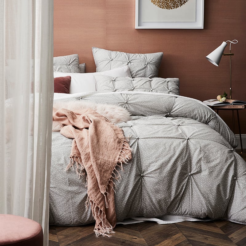 Dahli Grey Quilted Quilt Cover Separates