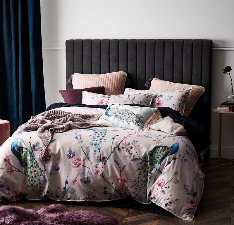 Proud Peacock Orchid Quilt Cover Set + Separates