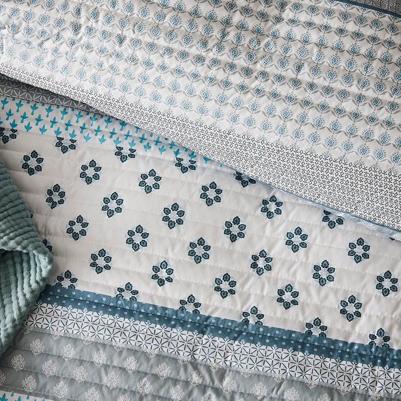 Havana Blue Quilted Quilt Cover Separates