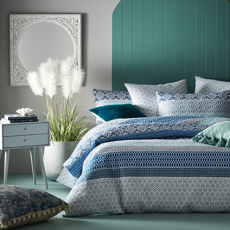 Lucia Navy Quilted Quilt Cover Separates